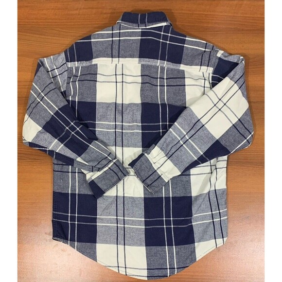 Eddie Bauer Shirt Mens Medium Blue Plaid Flannel Vintage Mckinley Cloth READ - Picture 8 of 8